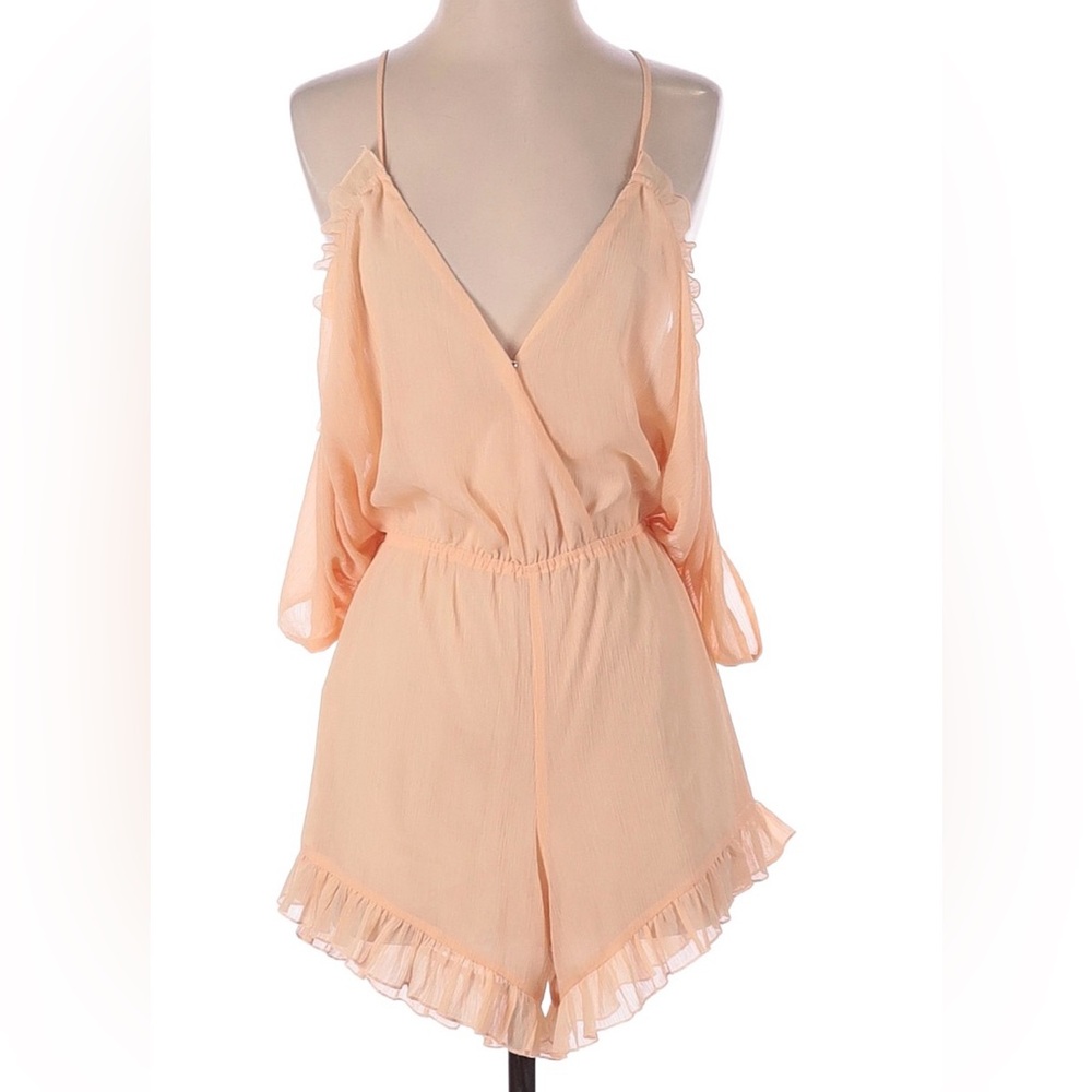 Lovers and Friends XS Peach Ruffle Romper